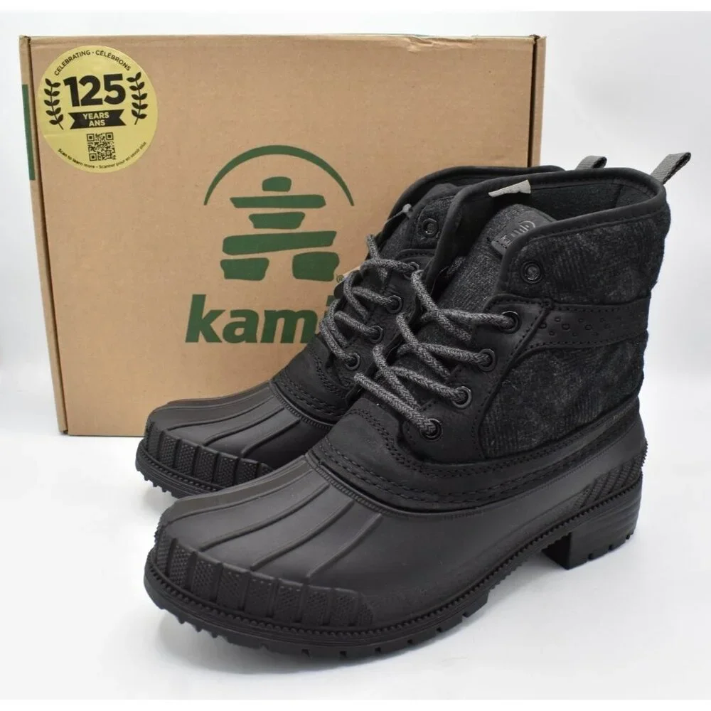 Kamik‎ Womens Size 8 Sienna Mid 2 Black Waterproof Duck Boots Shoes